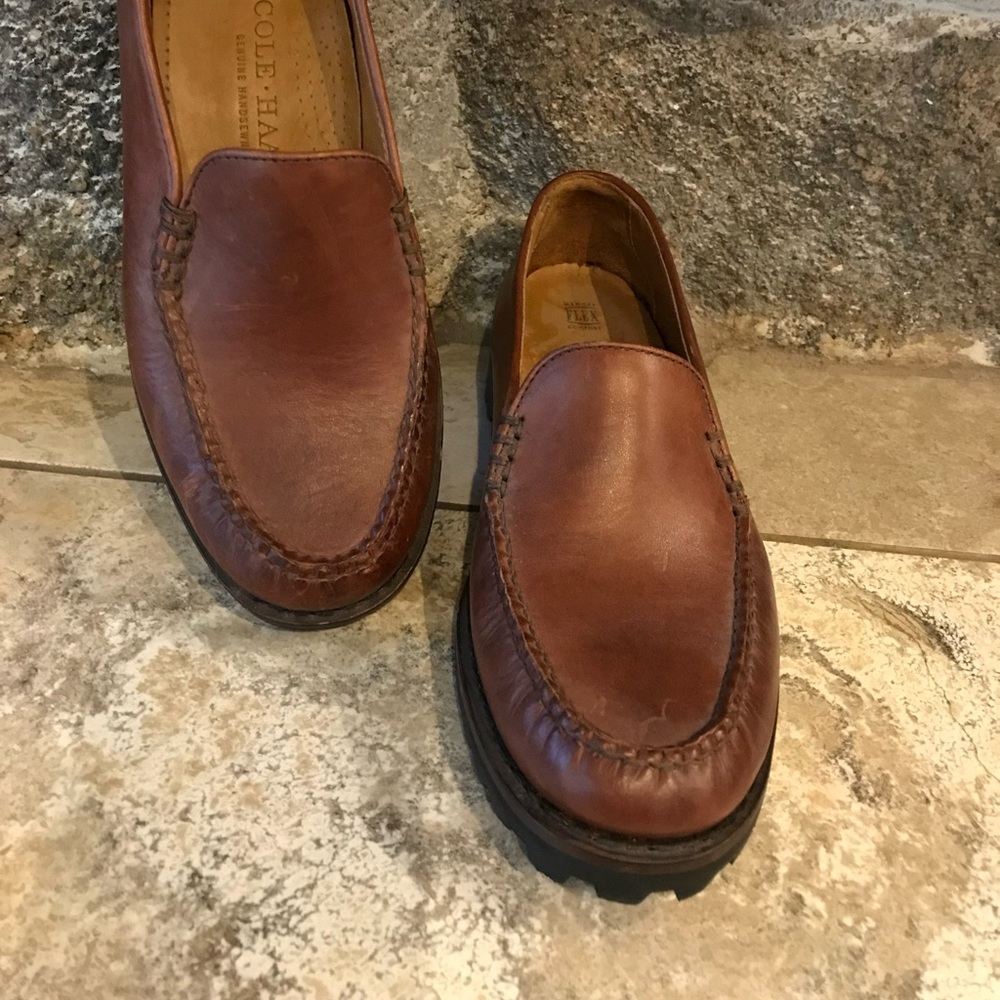 Cole Haan Brown Leather Lug Sole Loafer 6.5 NWOT